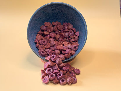 Brombeer Chips für Hunde, vegetarisch, Hundesnack, Hundeleckerli, Belohnung, Hundetraining, Trainingshappen, nature, Brombeeren, Bio, Cookies