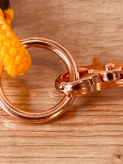 Halsband gelb - schönes Tauhalsband für Hunde mit Scherenkarabiner