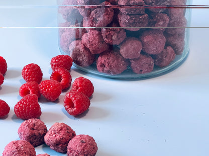Himbeer-Skyr Pralinen für Hunde, Hundeleckerlies, Hundesnack