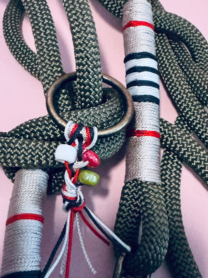 Tauleine für mittelgroße und große Hunde in oliv,  stylisches Design