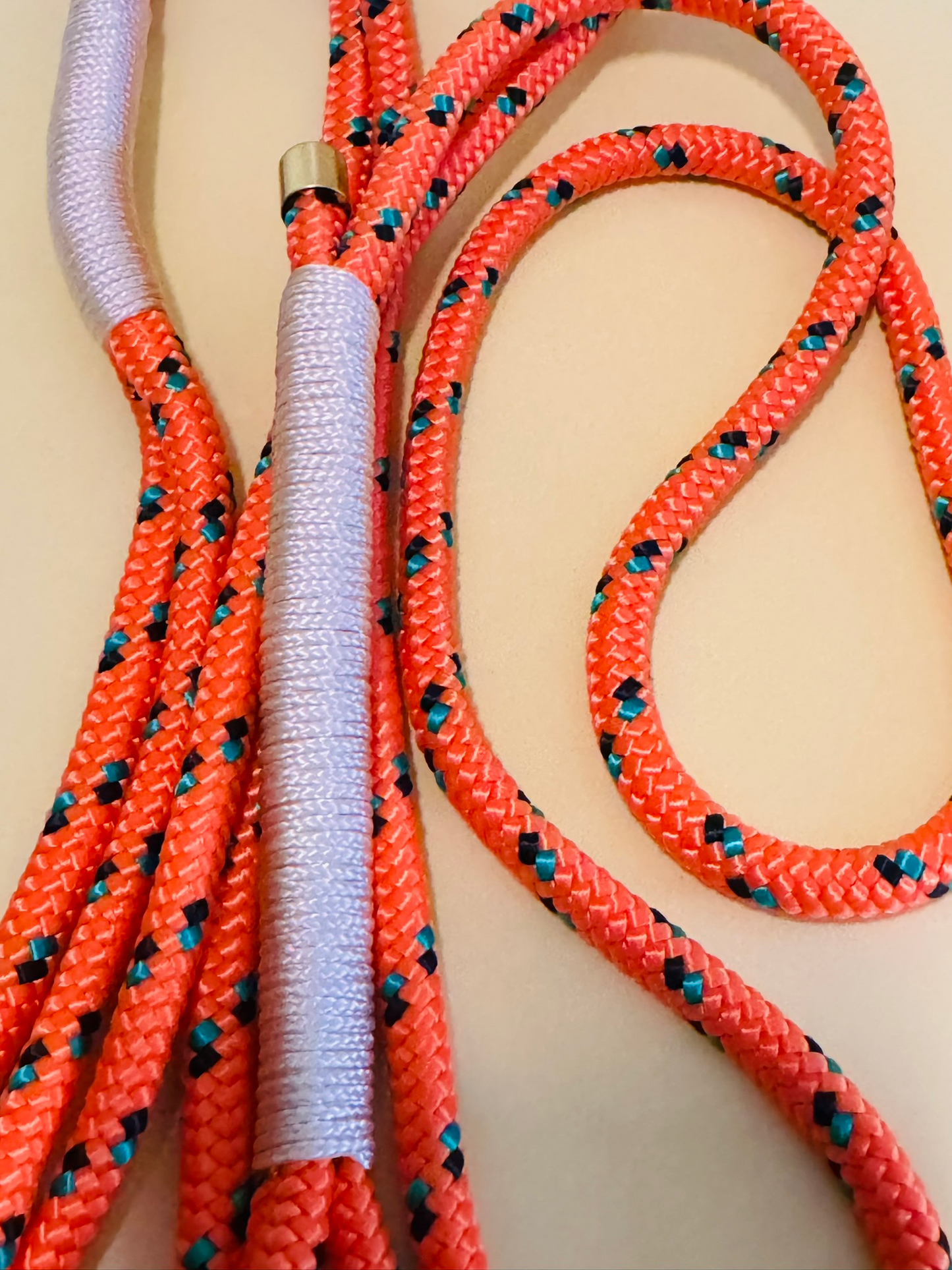 Tauleine in orange gemustert für  kleine und mittelgroße Hunde, verschiedene Längen zur Auswahl