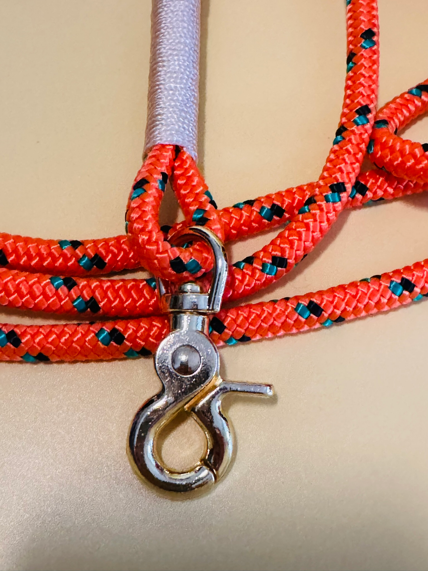 Tauleine in orange gemustert für  kleine und mittelgroße Hunde, verschiedene Längen zur Auswahl