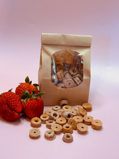 Strawbeery Cheescake Donuts fürHunde - der gesunde leckere Snack